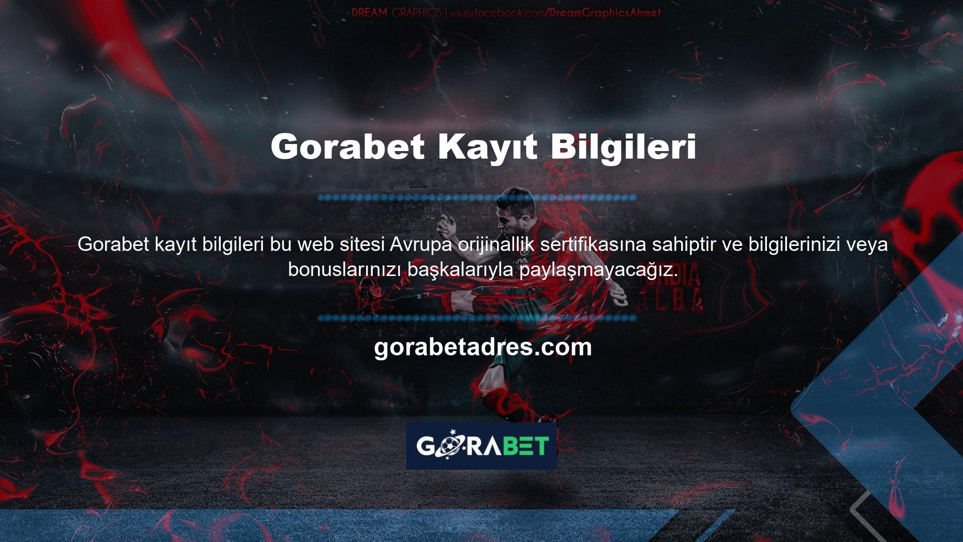 Gorabet Kayıt Bilgileri